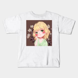 Lovely Blonde Girl Protrait Kids T-Shirt